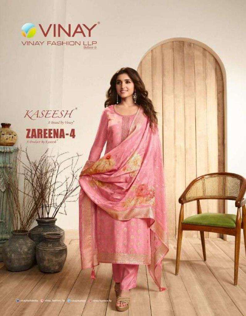 vinay kaseesh zareena vol 4 series 61171-61176 pure soft dola jacquard suit 