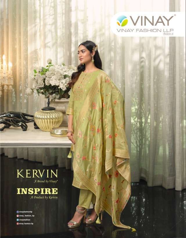 vinay kervin inspire series 60451-60457 bemberg muslin suit