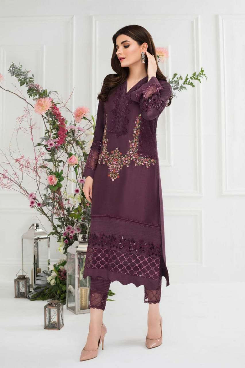 ZS VOL 50 DESIGNER FAUX GEORGETTE SUIT 