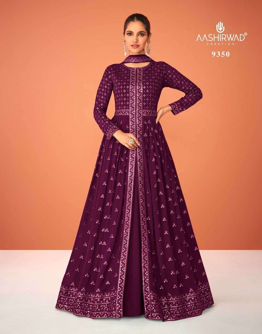 aashirwad kasturi series 9348-9352 real georgette suit 