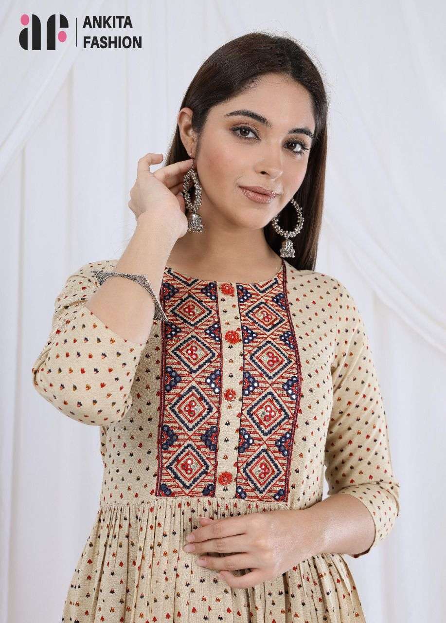 Beautiful Printed Cotton Fabric Kurti With Heavy Manual – Joshindia