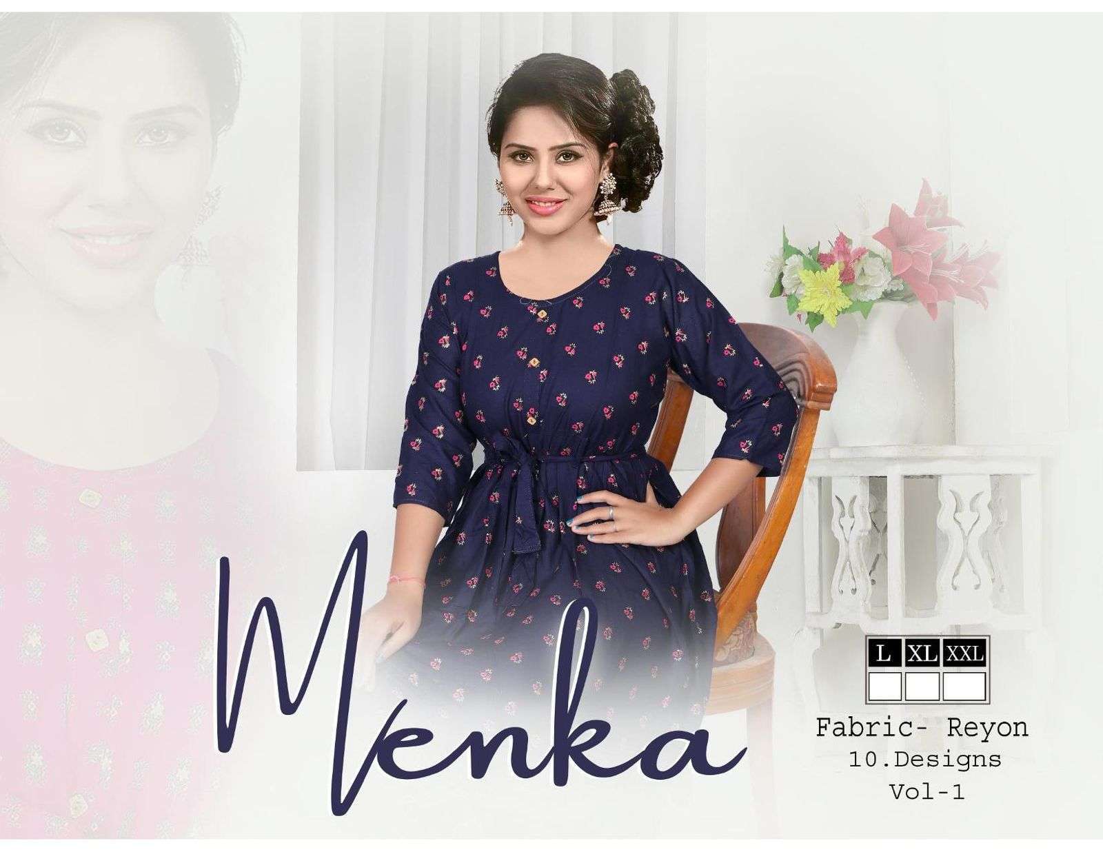 ap menka series 001-010 rayon kurti 