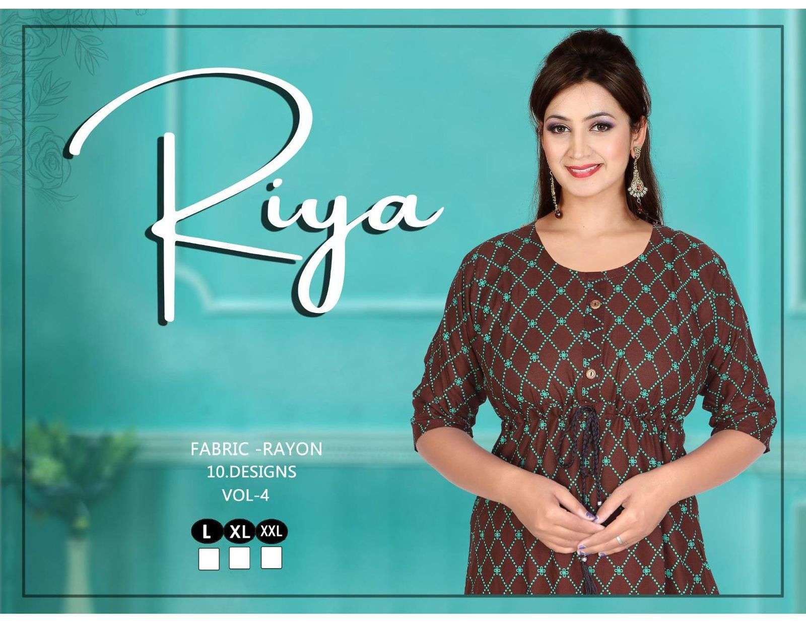 ap riya vol 4 series 401-410 rayon kurti 