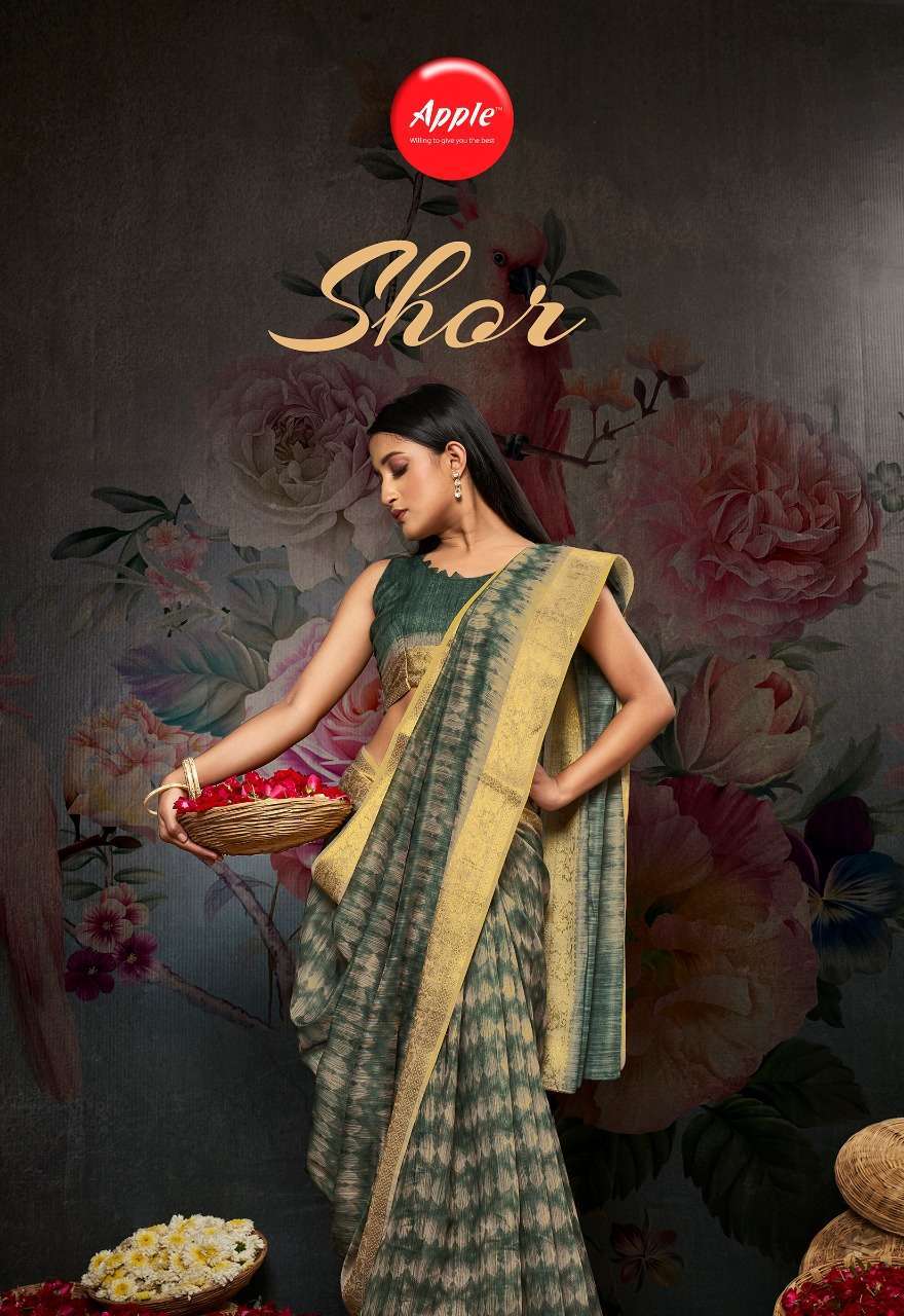 apple shor vol 1 series 101-108 soft linen saree