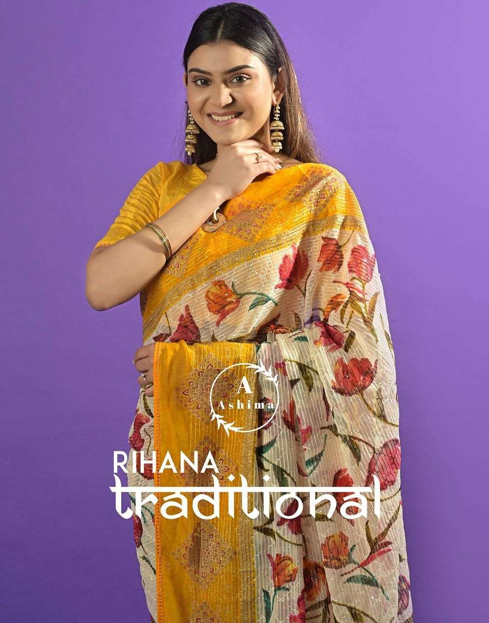 ashima rihana traditional series 6201-6208 georgette saree 