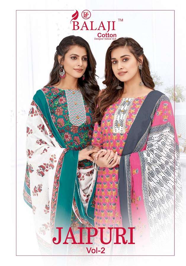 Balaji Jaipuri Vol-2 series 2001-2012 heavy lawn cotton readymade suit