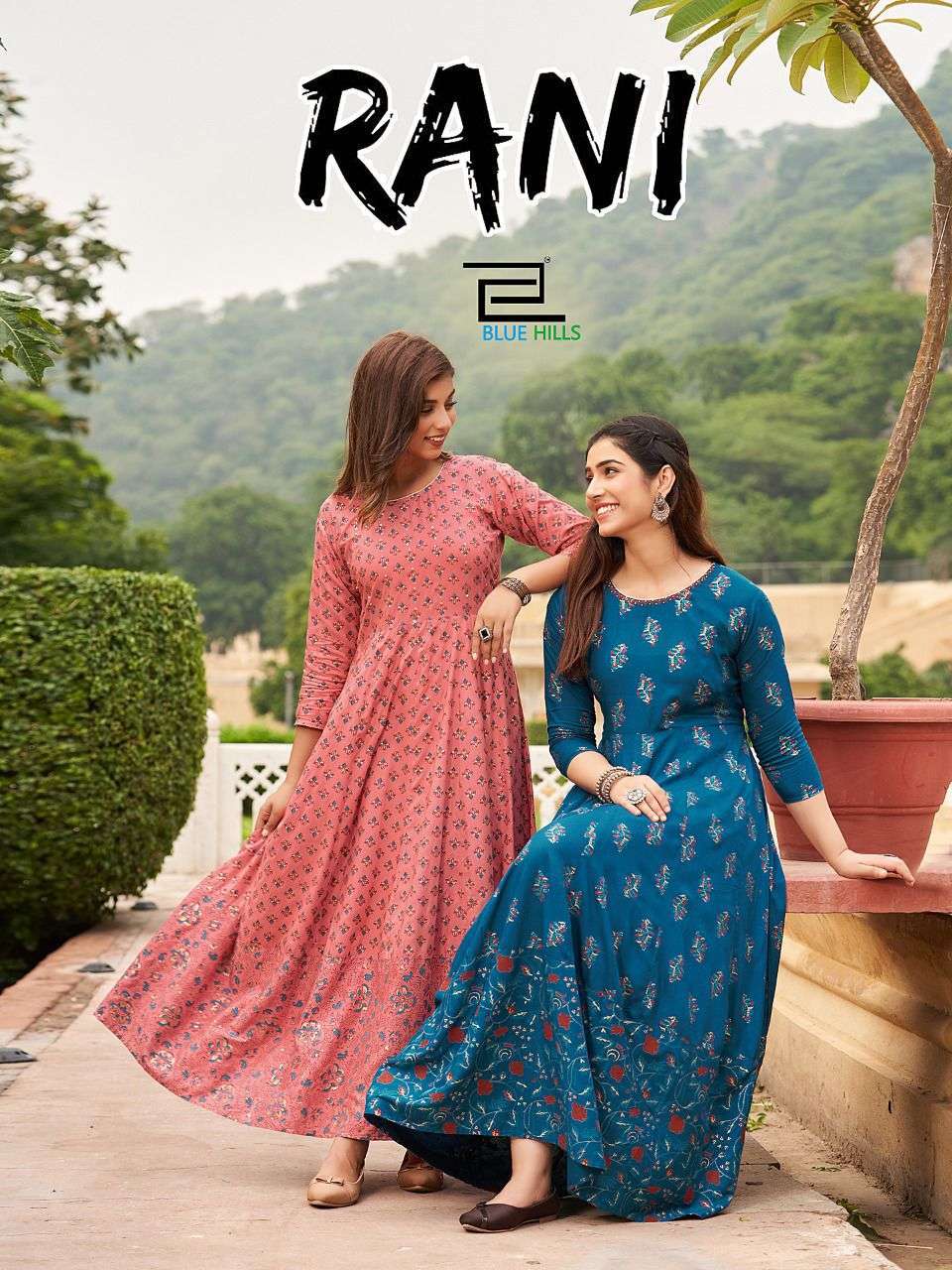 blue hills rani vol 1 series 1001-1008 14 kg rayon kurti