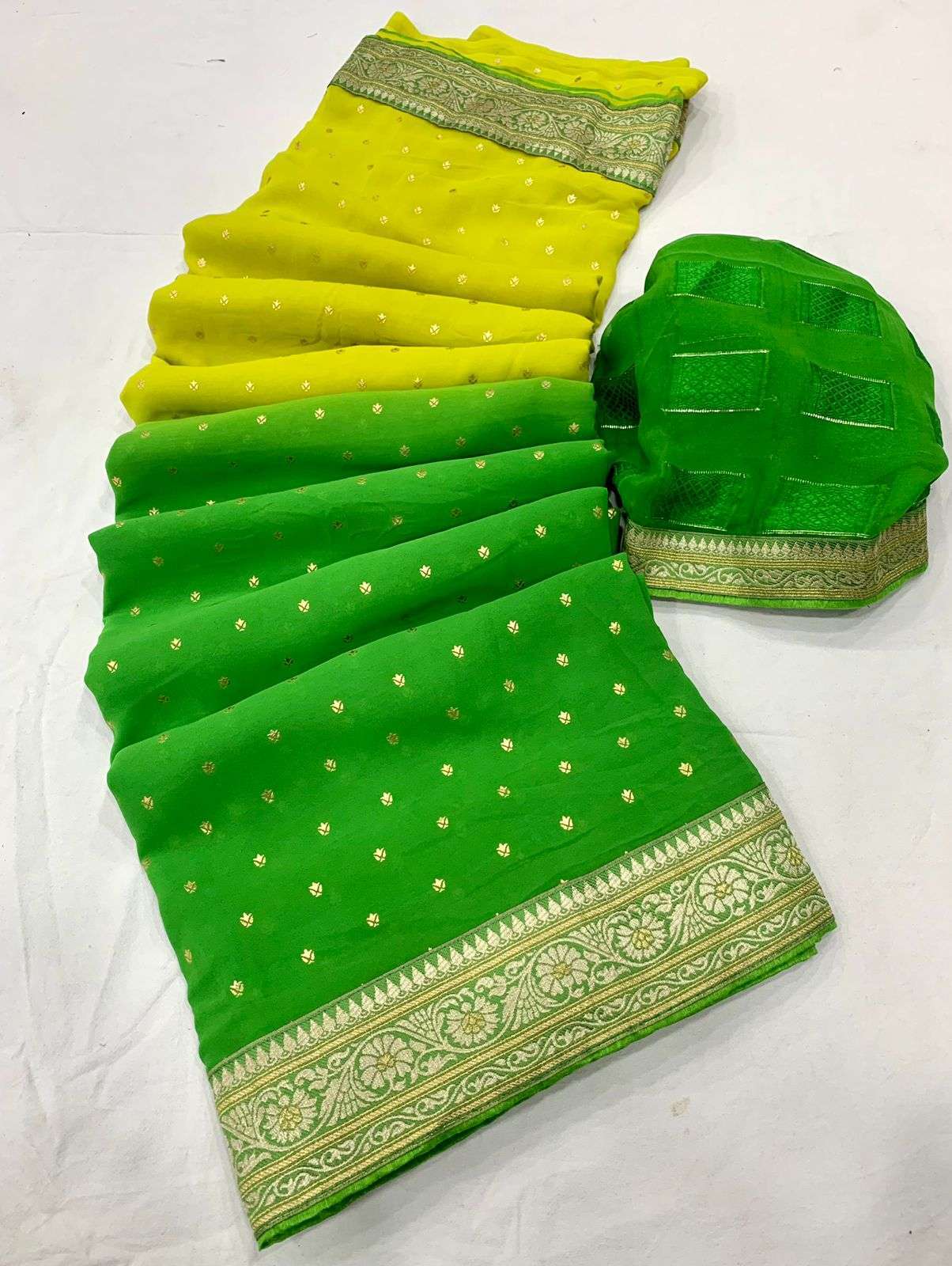 brahmastra georgette foil print sarees manufacturer