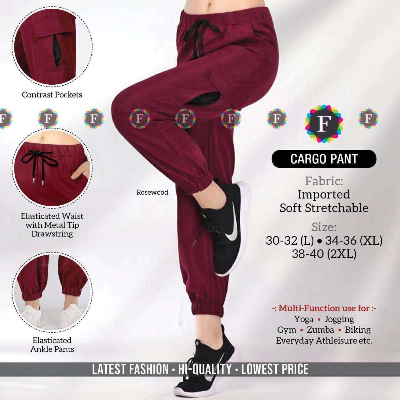 cargo pant imported soft stretchable pant 