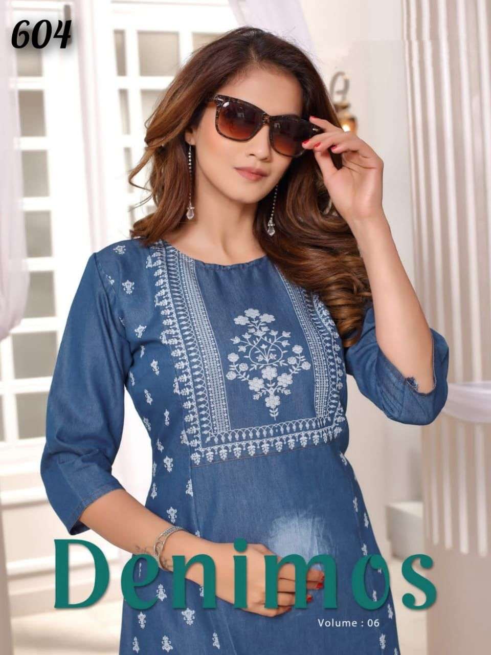 denimos designer pure cotton denim kurti 