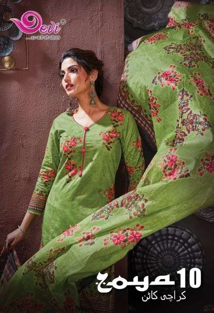 Devi Zoya Vol-10 series 10001-10012 pure cotton suit