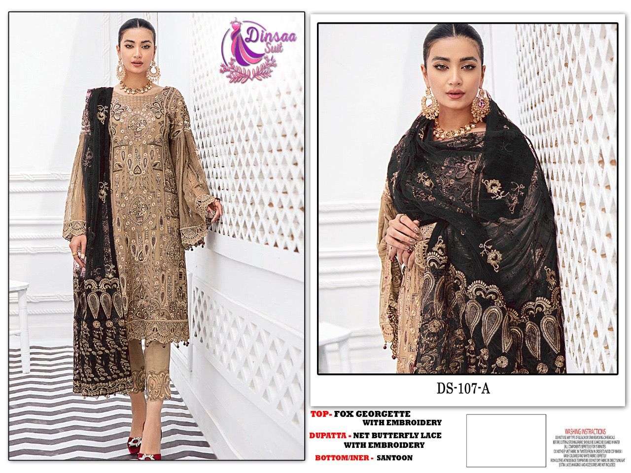 dinsaa suit 107 designer georgette suit