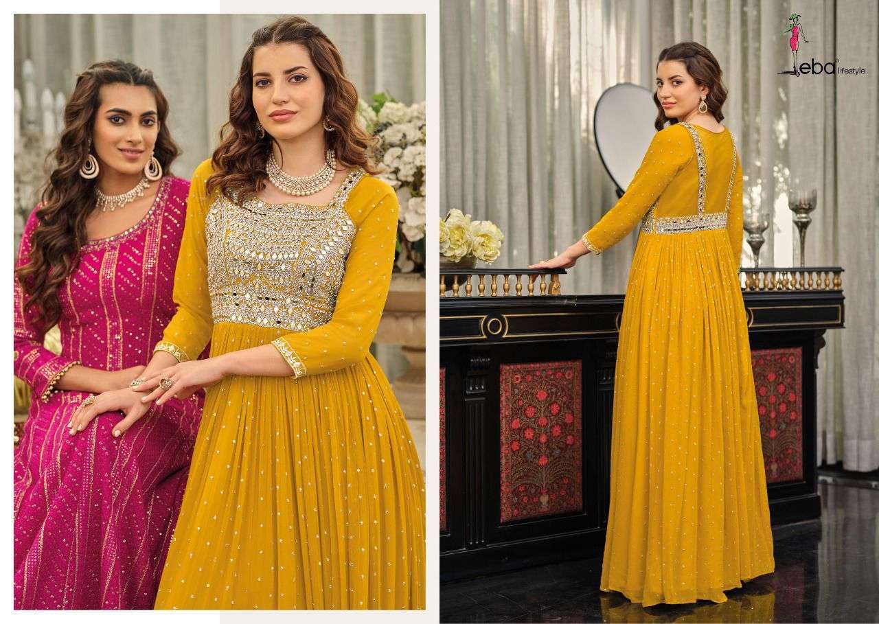 eba madhubala designer georgette suit 