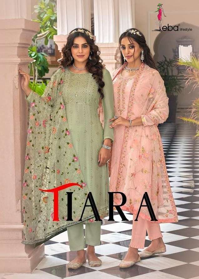 eba tiara series 1495-1498 faux georgette suit 