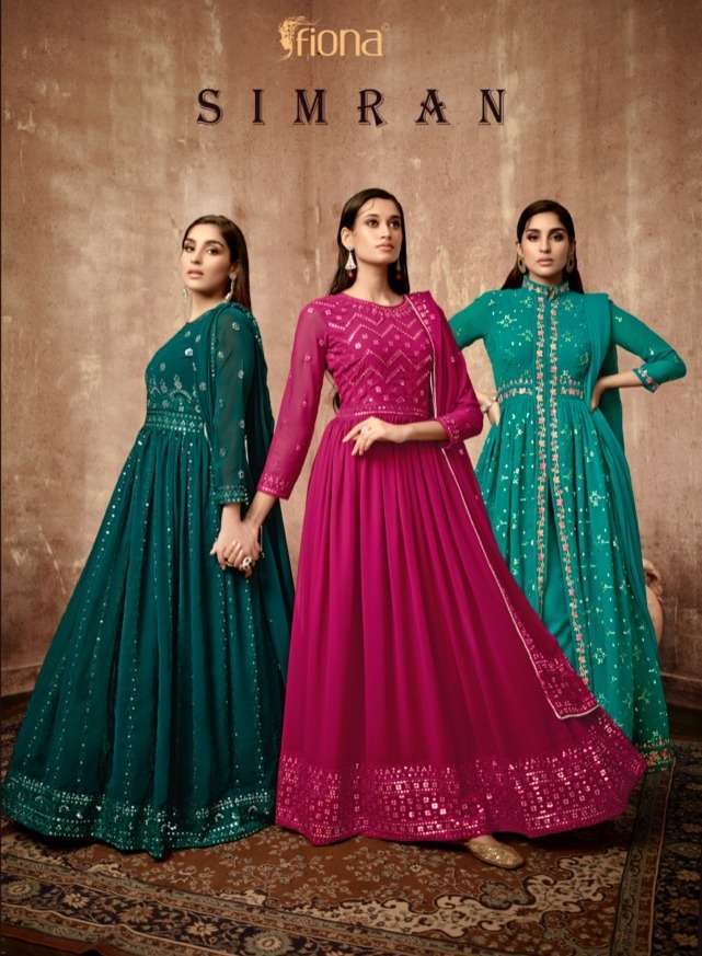 fiona simran series 51181-51183 real georgette suit 