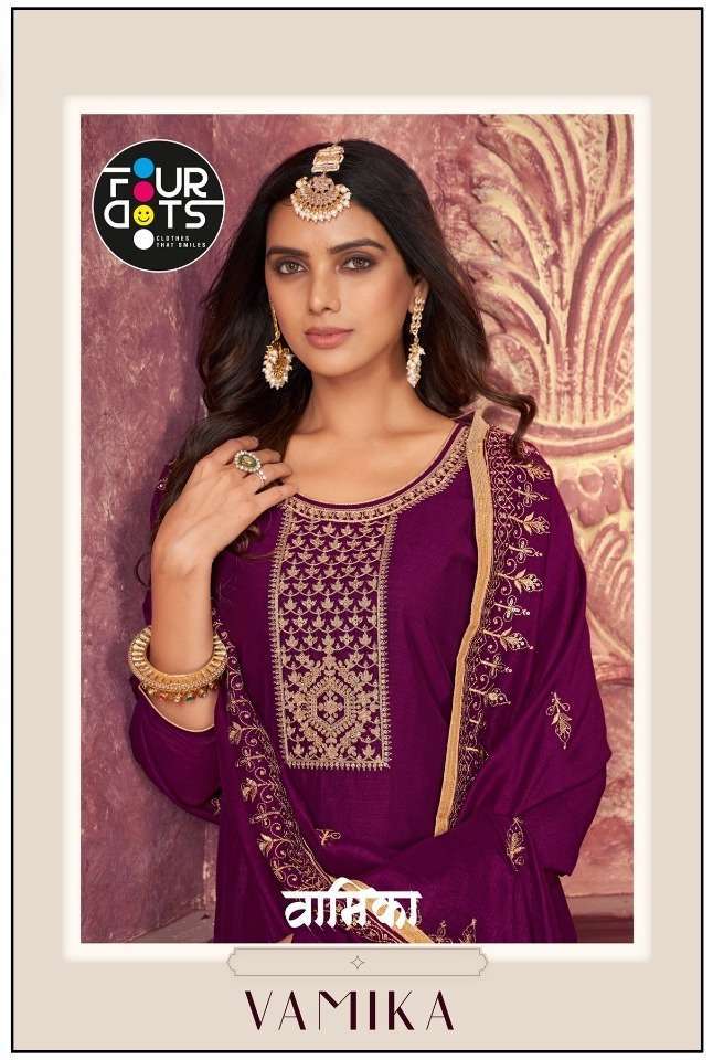 fourdots vamika series 01241-01246 georgette embroidery suit 