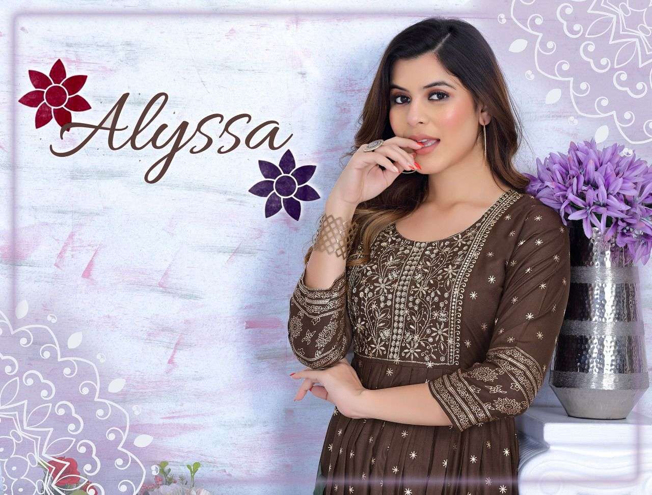 golden alyssa vol 1 series 1011-1018 14 kg heavy rayon kurti 