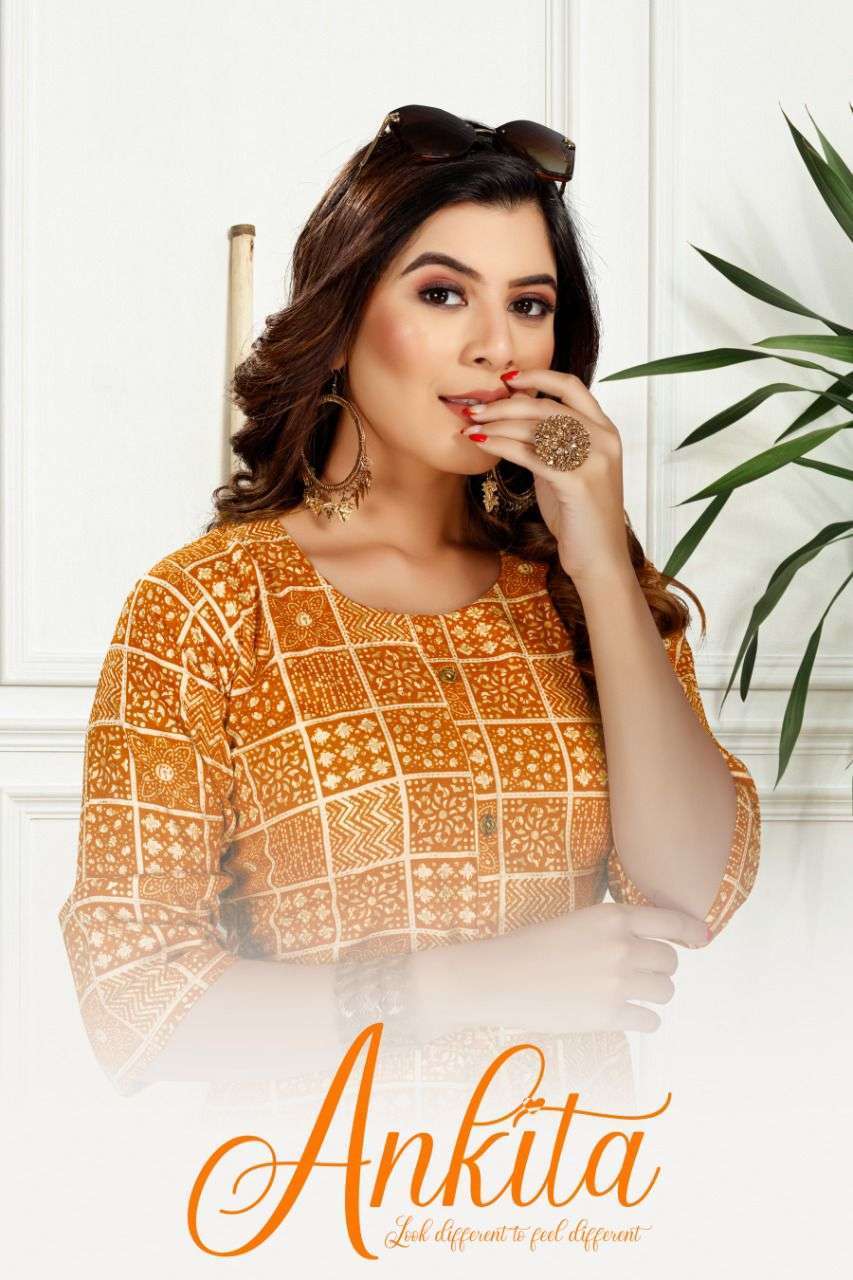 golden ankita series 8291 heavy rayon kurti