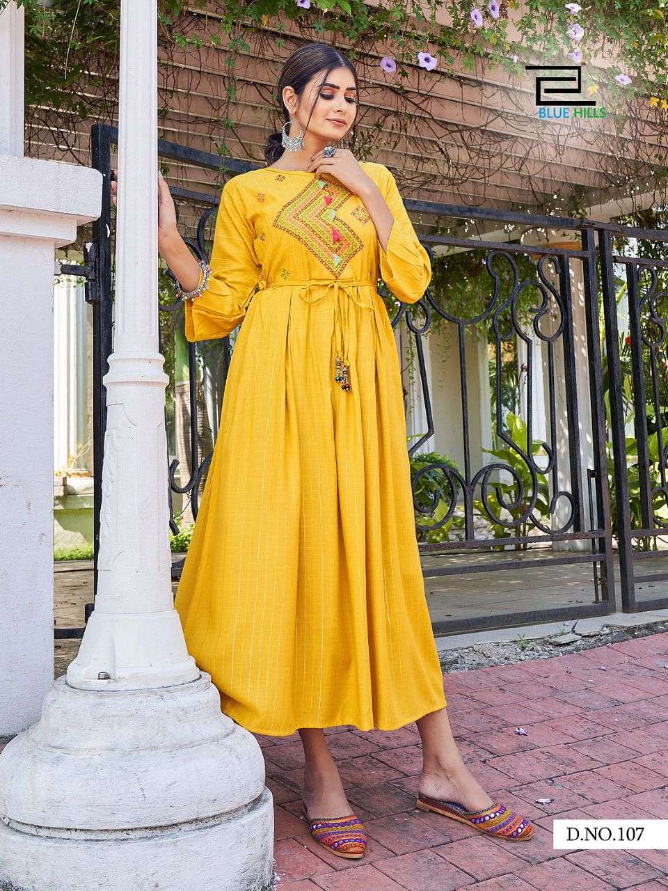 gown edition series 101-106 heavy rayon lurex kurti