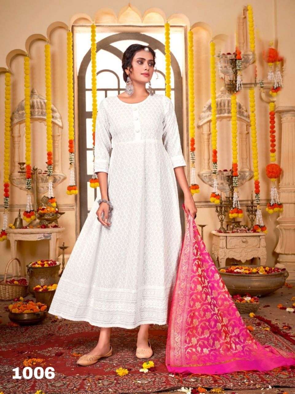 Gown vol 2 designer pure rayon kurti with dupatta 