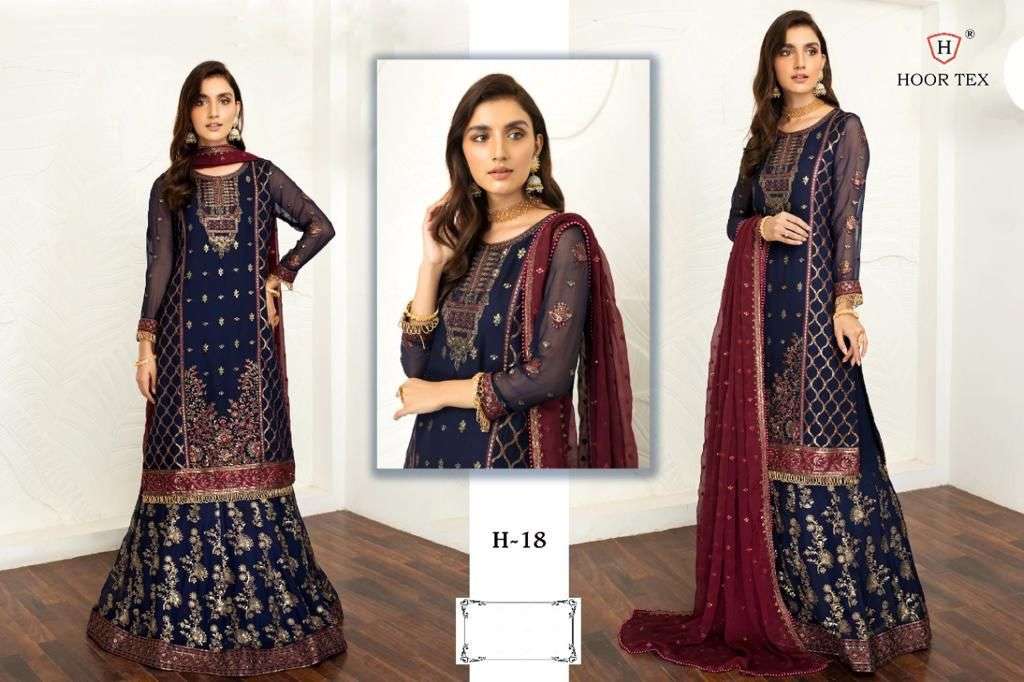 hoor tex H-18 designer faux georgette suit 