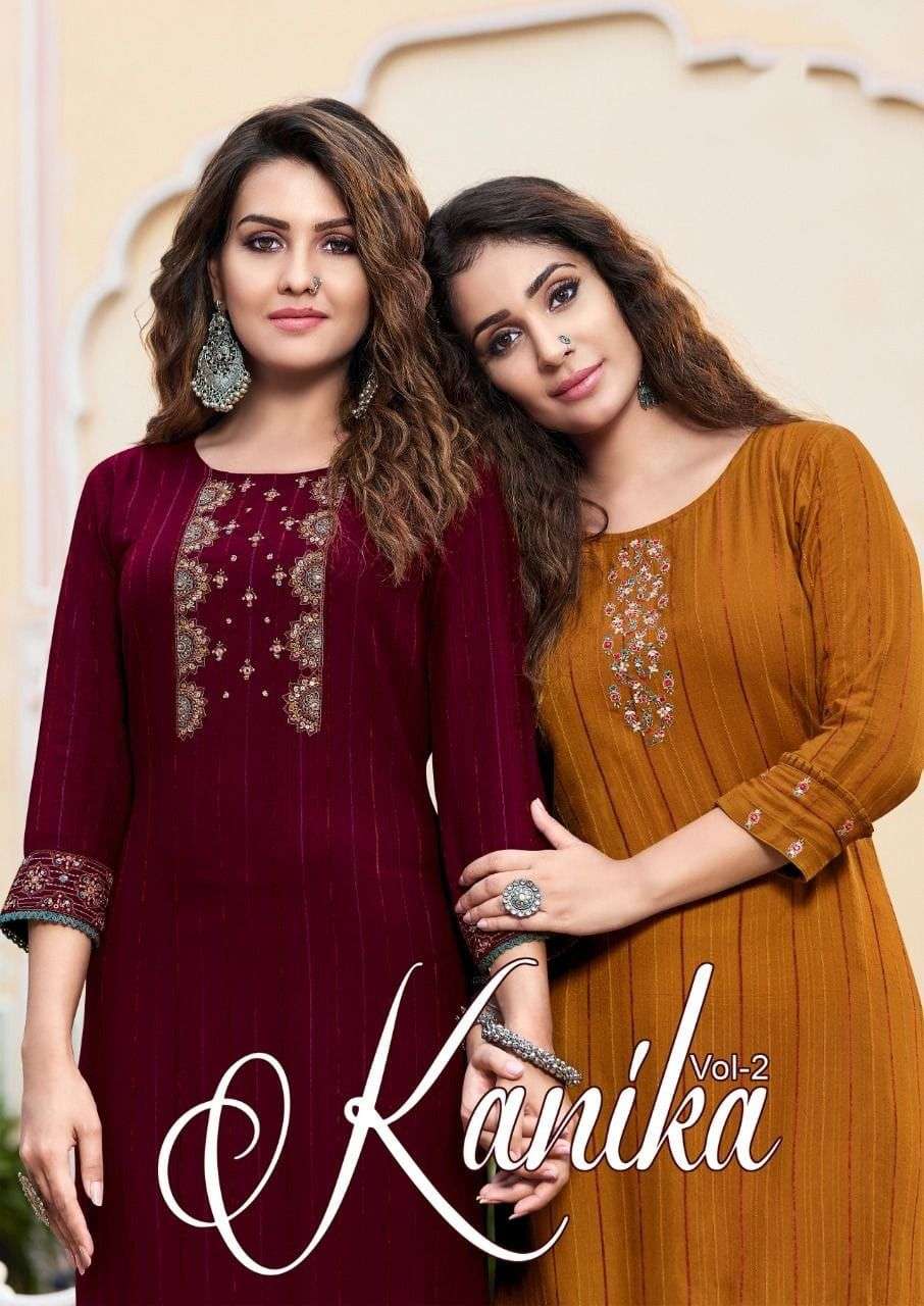 kanika-2 designer fancy viscose kurti 