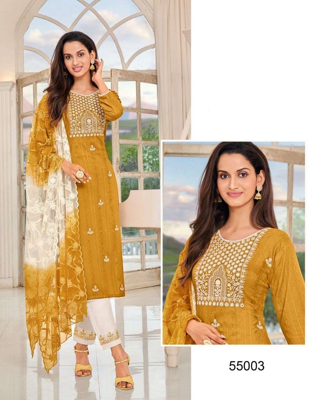 kanika designer hevay rayon readymade suit 