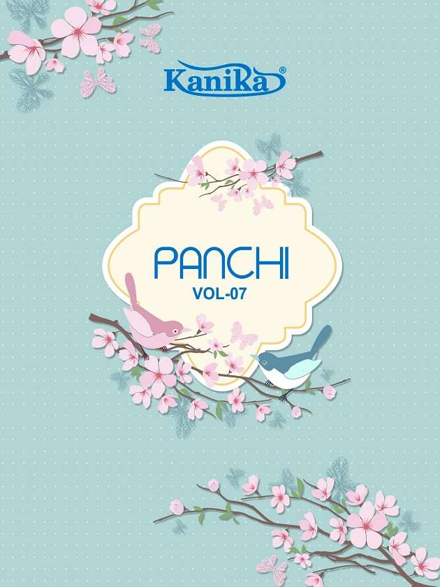 Kanika Panchi Vol-7 series 7001-7012 pure cotton readymade suit