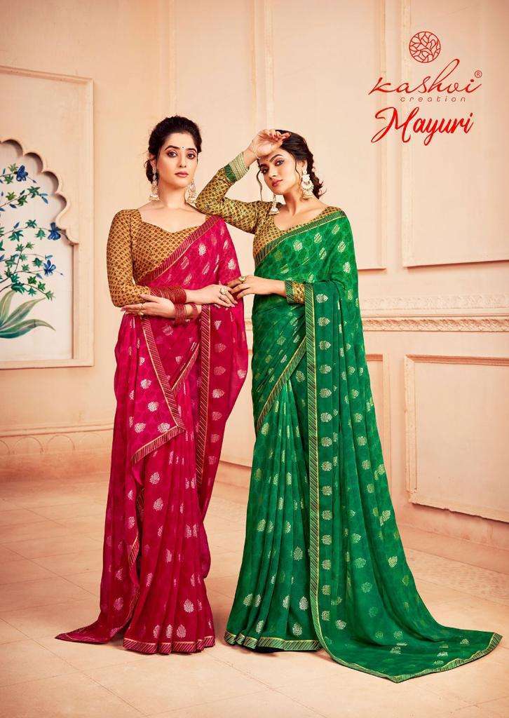 kashvi creation mayuri series 2551-2560 georgette saree