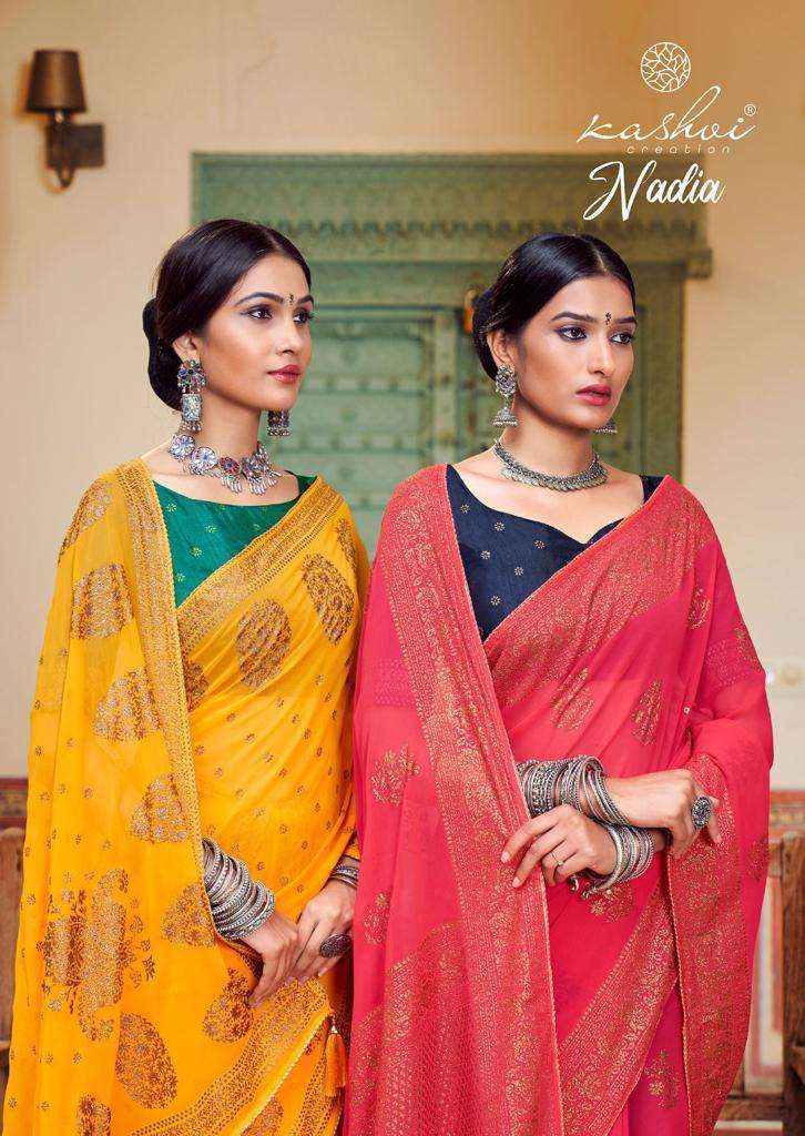 kashvi creation nadia series 261-2670 georgette saree