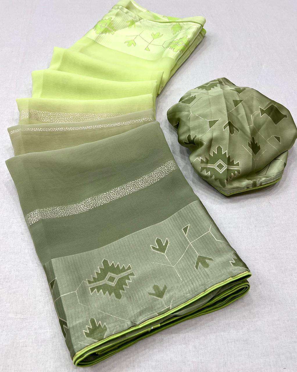 kashvi ivanshi georgette saree with satin patta