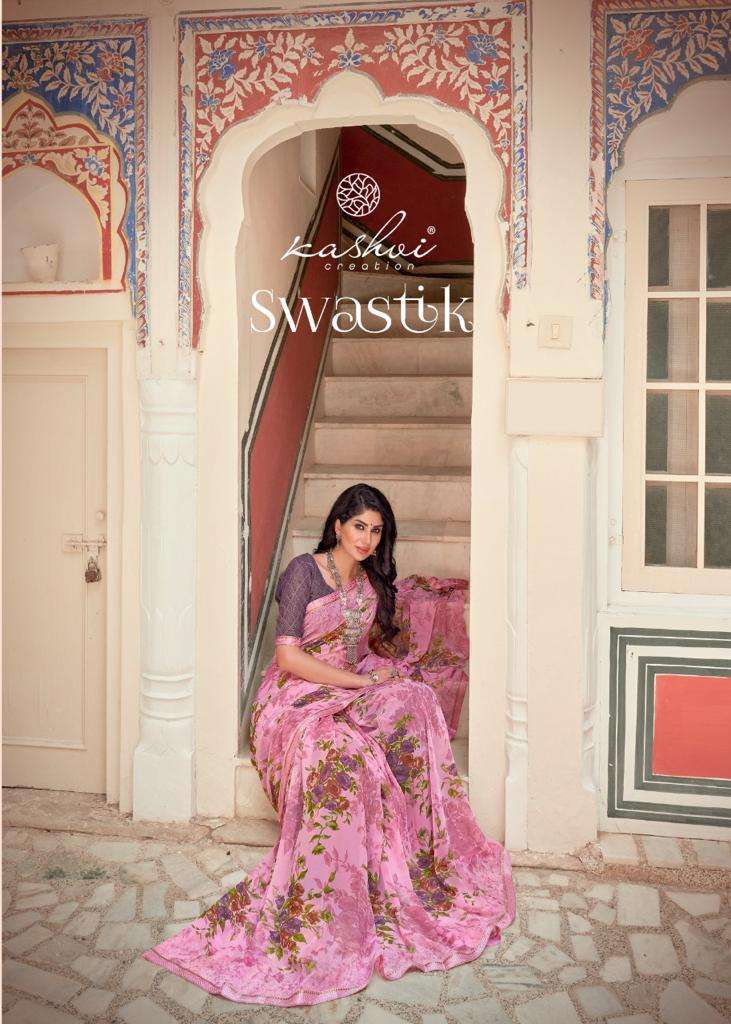 kashvi swastik series 95001-95010 georgette saree