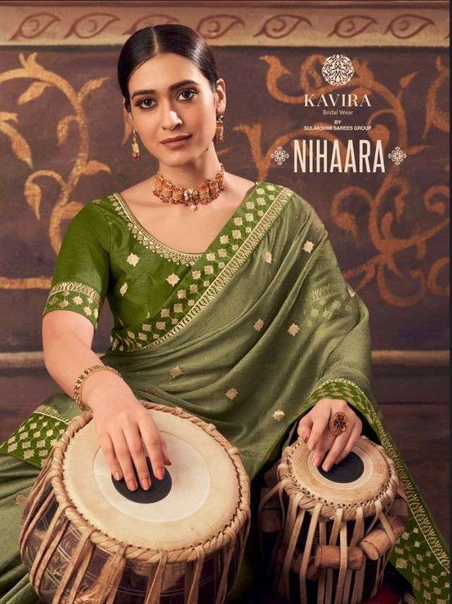 kavira nihaara series 4801-4809 two tone chiffon saree 