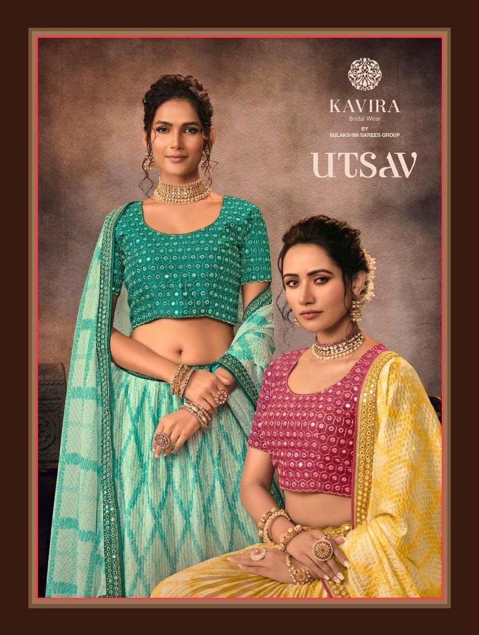 kavira utsav series 601-609 chinon lehenga 