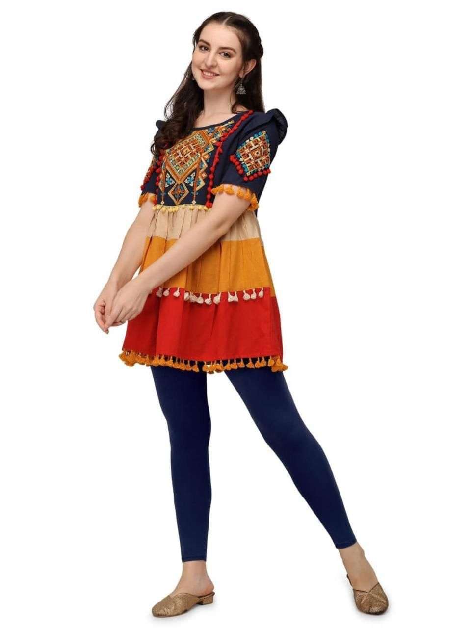 kediya designer slub cotton kurti 