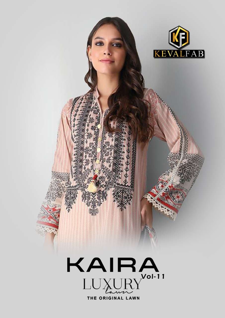 Keval Kaira Vol-11 series 11001-11004 heavy lawn print suit