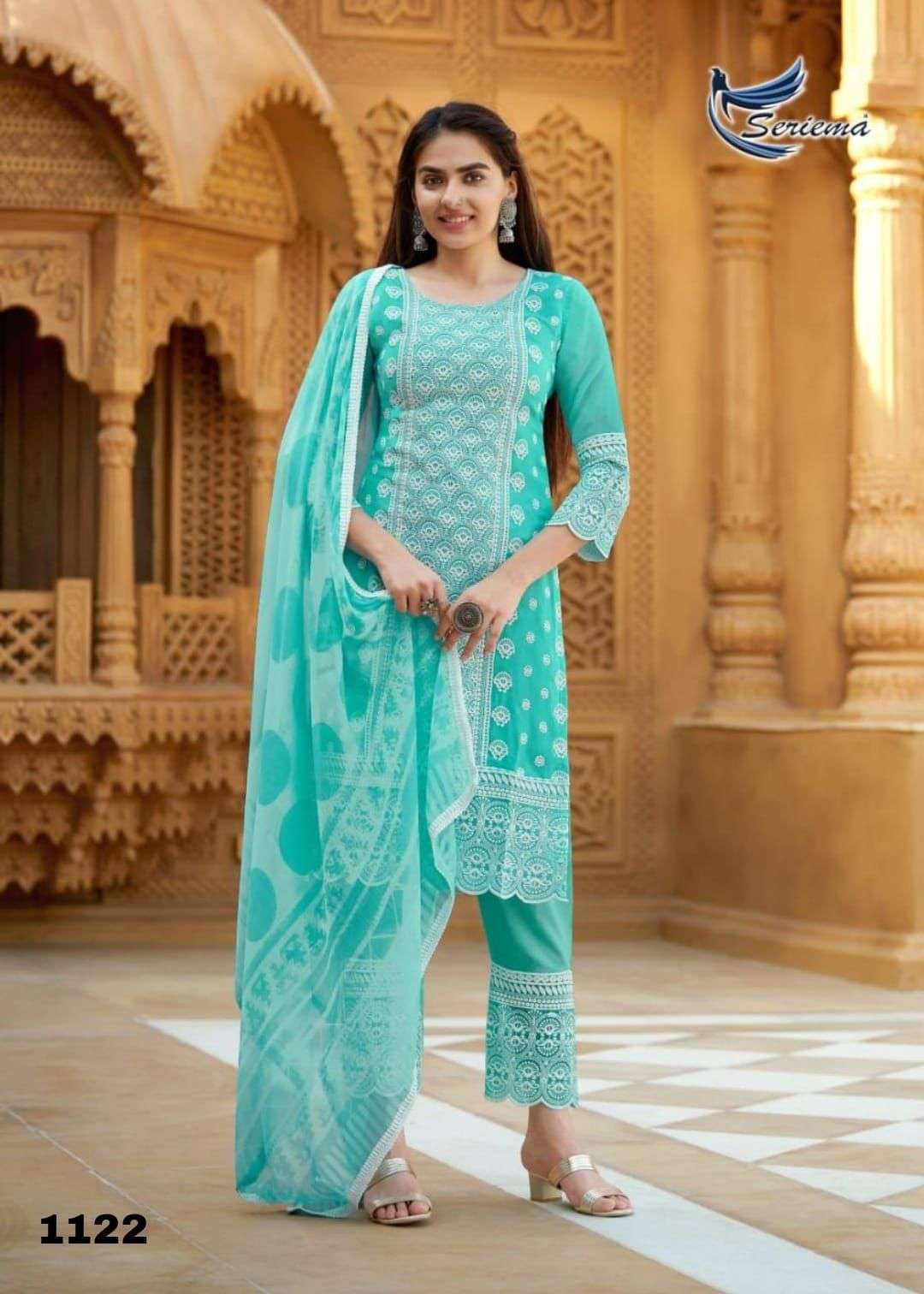 kumb destiny designer faux georgette suit 