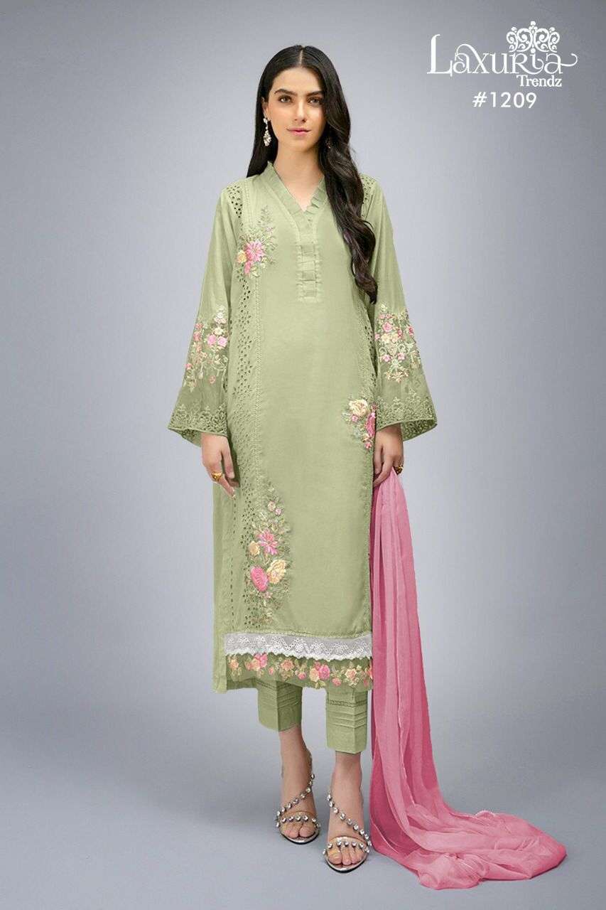 laxuria 1209 designer faux georgette suit 