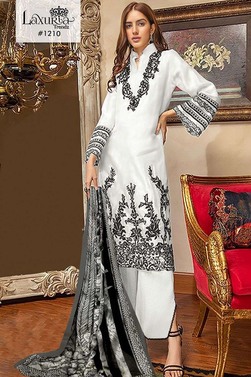 Laxuria trendz 1210 designer faux georgette readymade suit 