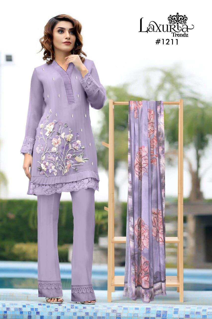 laxuria trendz 1211 designer faux georgtte suit 