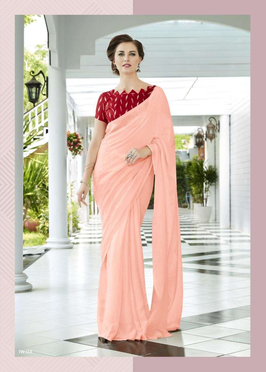 Plain Saree Heavy Blouse | 3d-mon.com