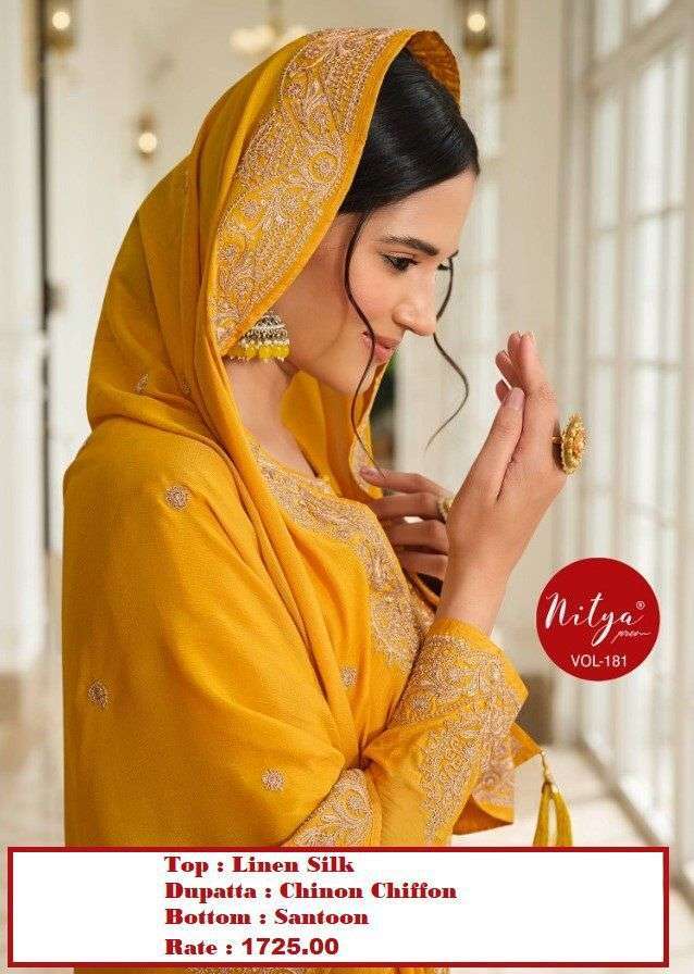 lt nitya vol 181 series 1801-1806 linen silk suit