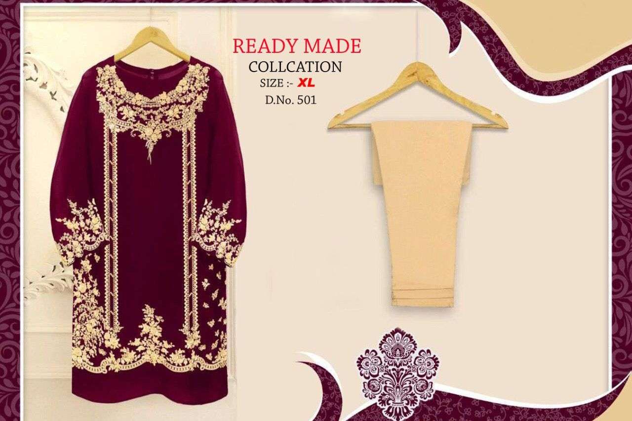 luxury pret 501 designer heavy velvet kurti 