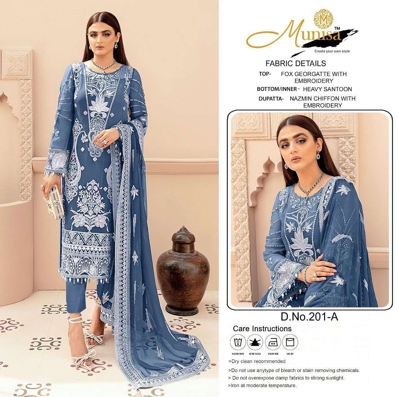 munisa series 201 designer georgette suit 