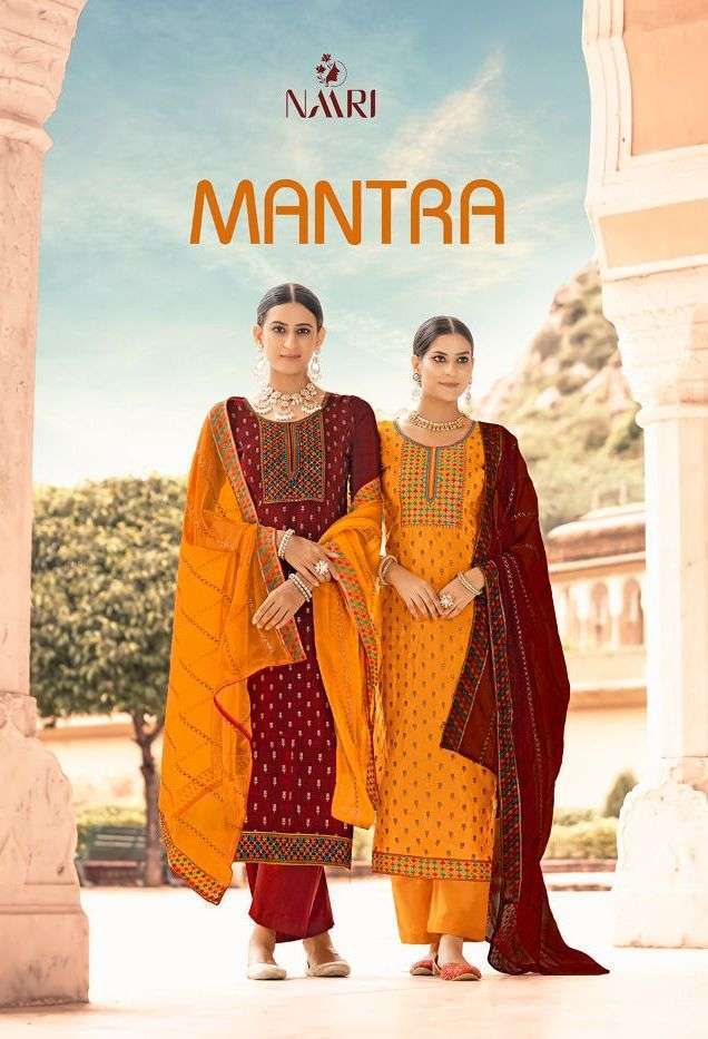 naari mantra series 1001-1004 pure crape suit 