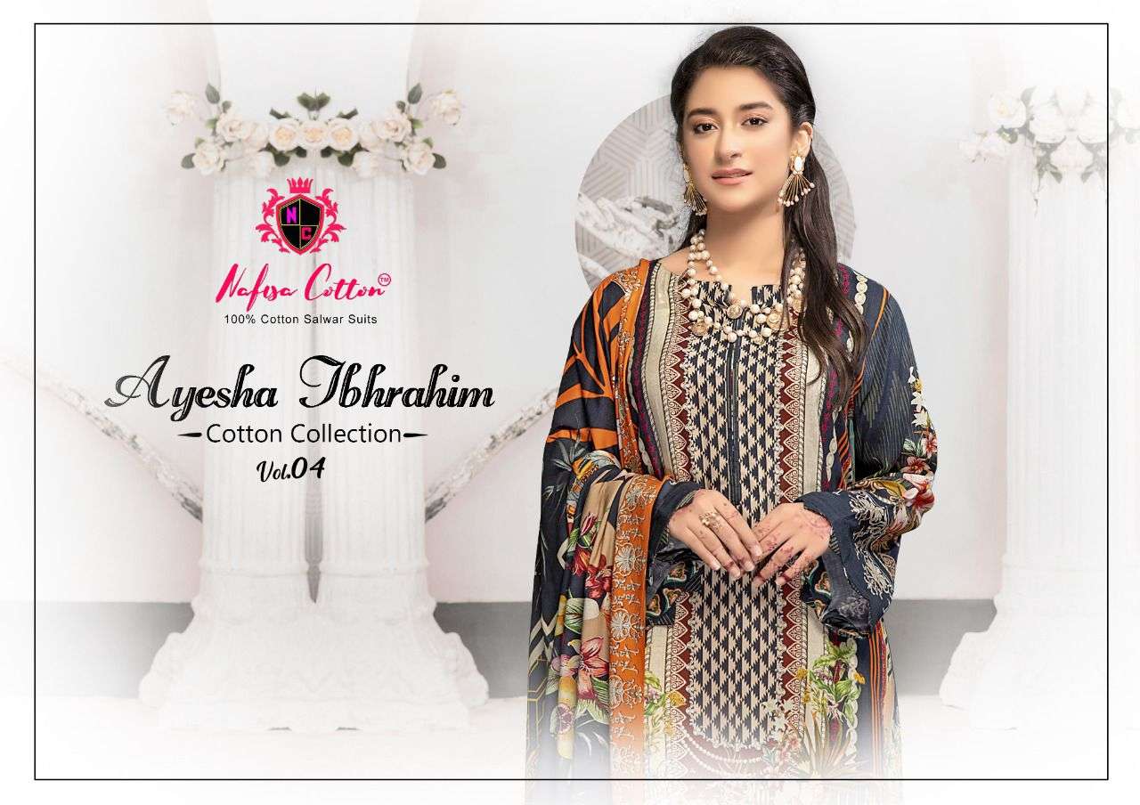 Nafisa Ayesha Ibrahim Vol-4 series 4001-4006 heavy cotton suit