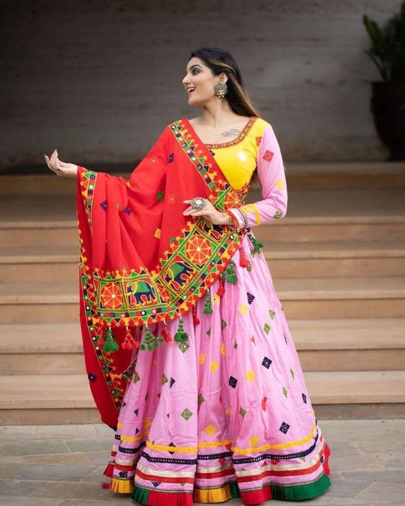 Yellow Colour Shubhkala Raas New Latest Designer Navratri Special Cotton  Lehenga Choli Collection 2128 - The Ethnic World