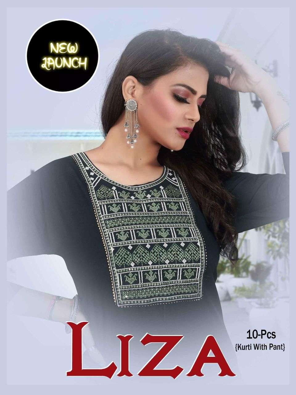 new riyaa liza series 001-010 14 kg rayon kurti 