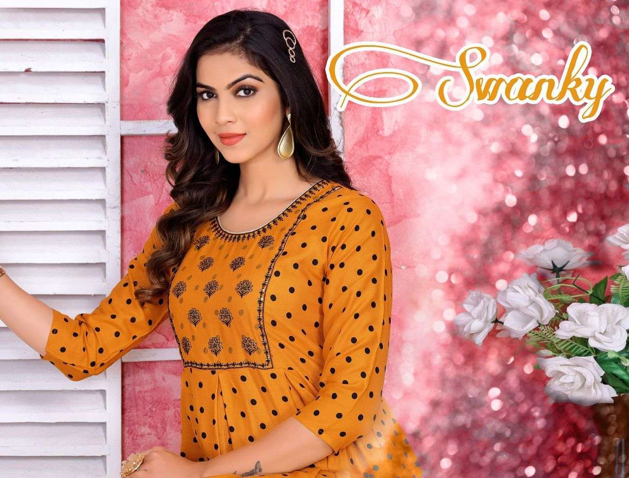 new riyaa swanky vol 1 series 5001-5008 14 kg rayon kurti