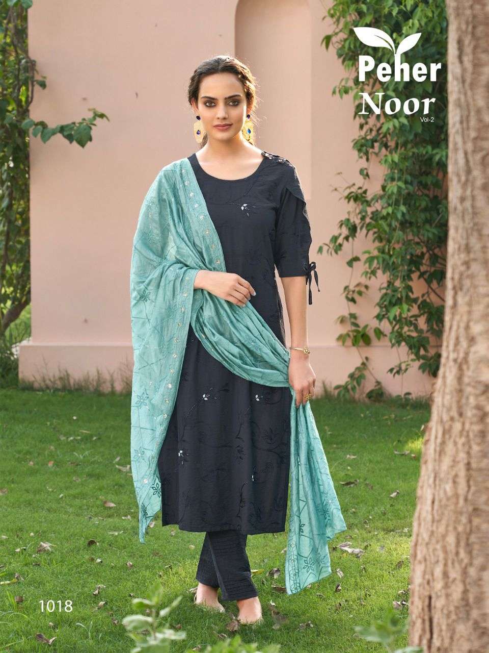 Noor designer berlin silk readymade suit 